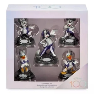 Mickey Mouse and Friends Disney100 Sketchbook Ornament Set NEW IN BOX (SET OF 5) - Picture 1 of 3