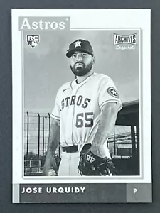 JOSE URQUIDY RC 2020 Topps Archives istantanee B&W parallele #AS-JS Houston Astros - Foto 1 di 2