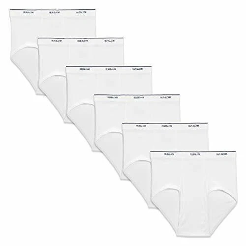 Fruit of The Loom Big Men's Briefs Size 4XL 6 Pack - White (6P76BAM)