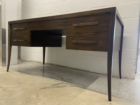 Tommi Parzinger Originals Walnut Veneer Desk Mid Century Modern See All Photos Cover