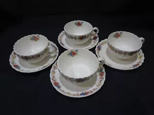 Spode China - Hazel Dell - 4 Tassen und Untertassen Sets - Bild 1 von 8