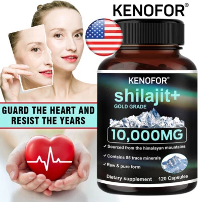 KENOFOR Shilajit puro 10000mg 120 capsule asfalto acido fulvico naturale