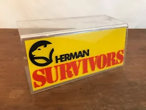 Vintage Herman Survivors Kunststoff Schild Laden Werbung Schuh Display - Bild 1 von 5