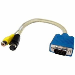 CABLES UNLIMITED VGA TO TV-OUT S-VIDEO ADAPTER AUD-2350 - NEW & SEALED! - Picture 1 of 2