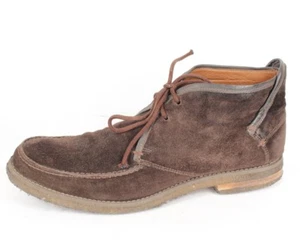 $598 VENTA AL POR MENOR John Varvatos Línea Principal Gamuza Envejecida Suela de Crepé Botines Talla 9M - Imagen 1 de 7