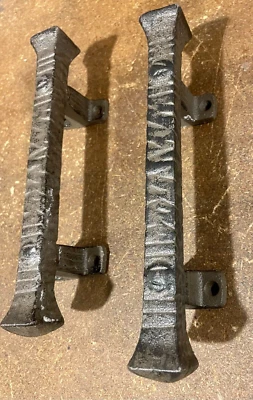 2 manijas grandes de hierro fundido estilo fundición RÚSTICAS manija de granero puerta tirador cobertizo puerta Foto 1 de 4