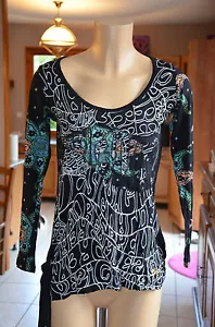 Desigual - Nice Top Black Long Sleeves - Size M - Mint - Picture 1 of 2