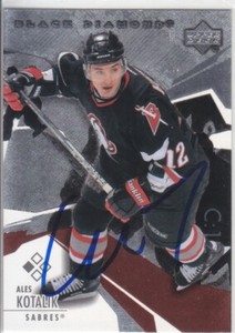 Ales Kotalik Autograph 03-04 Black Diamond Buffalo Sabres Card