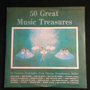 50 Great Music Treasures 2-LP Vinyl Schallplatten 1962 alle Disc AD-2 Zusammenstellung Mono - Bild 1 von 12