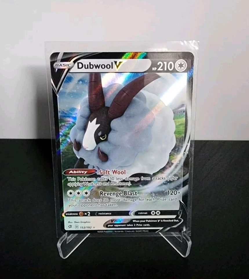 Pokemon TCG Dubwool V 153/192 Sword & Shield Rebel Clash Ultra Rare - Image 1 of 1