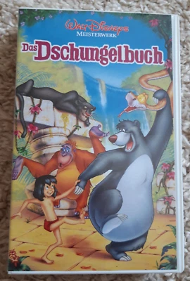 RAR: VHS Walt Disneys Meisterwerk Das DSCHUNGELBUCH Zeichentrickfilm PresseCasse - Bild 1 von 4