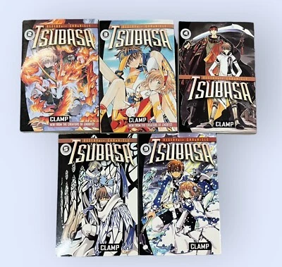 Tsubasa Reservoir Chronicle Volumes 2, 3, 4, 5, & 9 English Manga Set  CLAMP Lot Foto 1 de 3