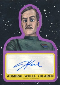 Star Wars Journey Last Jedi Autograph A-TK Tom Kane Admiral Wullf Purple /99