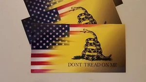 Calcomanía de vinilo MAGNET Dont Tread On Me Gadsden bandera de EE. UU. 5""X 3"" IMÁN - Imagen 1 de 3