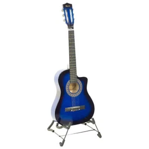 NNEDPE Karrera 38in Pro Cutaway Acoustic Guitar with Bag Strings - Blue Burst - Picture 1 of 8