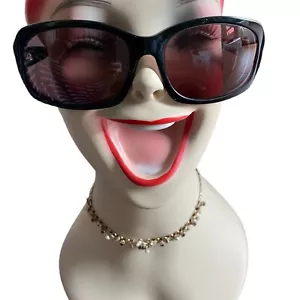 Vintage Anne Klein New York Sonnenbrille AKNY Polaroid Oversized Square Logo - Bild 1 von 7