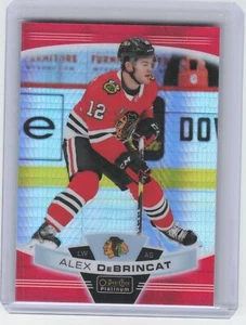 2019-20 O-Pee-Chee Platinum Alex DeBrincat #112 Red Prism /199 Blackhawks - Picture 1 of 2