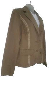 TOGETHER Womens Jacket SIZE 12 Khaki Cotton Jacket Button Closure Unlined - Picture 1 of 12