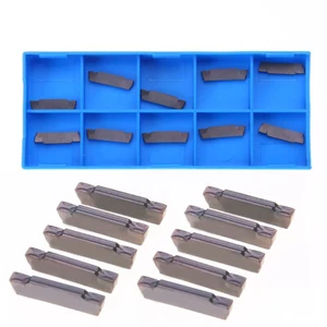 10Pcs MGMN200-G LDA Lathe Carbide Inserts For CNC Grooving Turning Holder Tool Z