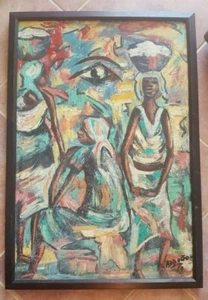 Oil On Canvas Painting - by ADDOGO - 1969 - Signed, Framed - Picture 1 of 7