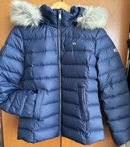 Chaqueta Tommy Jeans Essential Puffer azul marino para mujer talla L excelente estado - Imagen 1 de 17