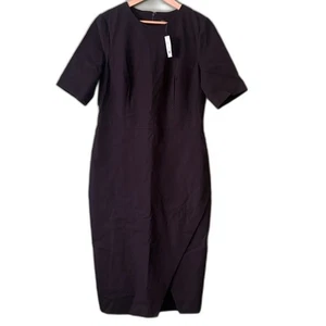 Neu mit Etikett Banana Republic SCHWARZES Midikleid Büro Arbeitskleidung Business Größe 14 Tall - Bild 1 von 7