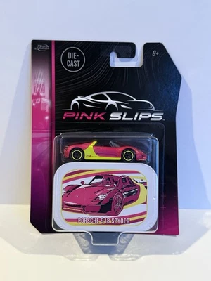 Jada Pink Slips 1:64 Porsche 918 Spyder Metallic Pink Tin Box - Image 1 of 4