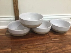 4 Better Homes & Gardens Abott gerippt gesprenkelt cremeweiß hellbraun Suppe Müslischalen - Bild 1 von 6