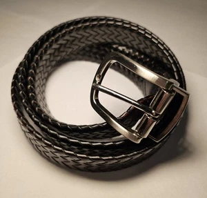 Nautica Braided Genuine Leather Reversible Belt Mens Brown/Black, Size 40 - Picture 1 of 5