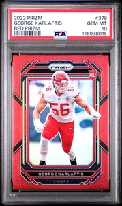2022 Panini Prizm George Karlaftis #378 Rookie Retail Red SSP PSA 10 - Picture 1 of 2