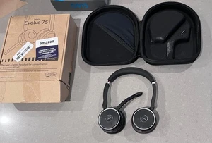 Defective Jabra Evolve 75 Wireless Active Noise-Cancelling HSC040W No Dongle - Picture 1 of 2