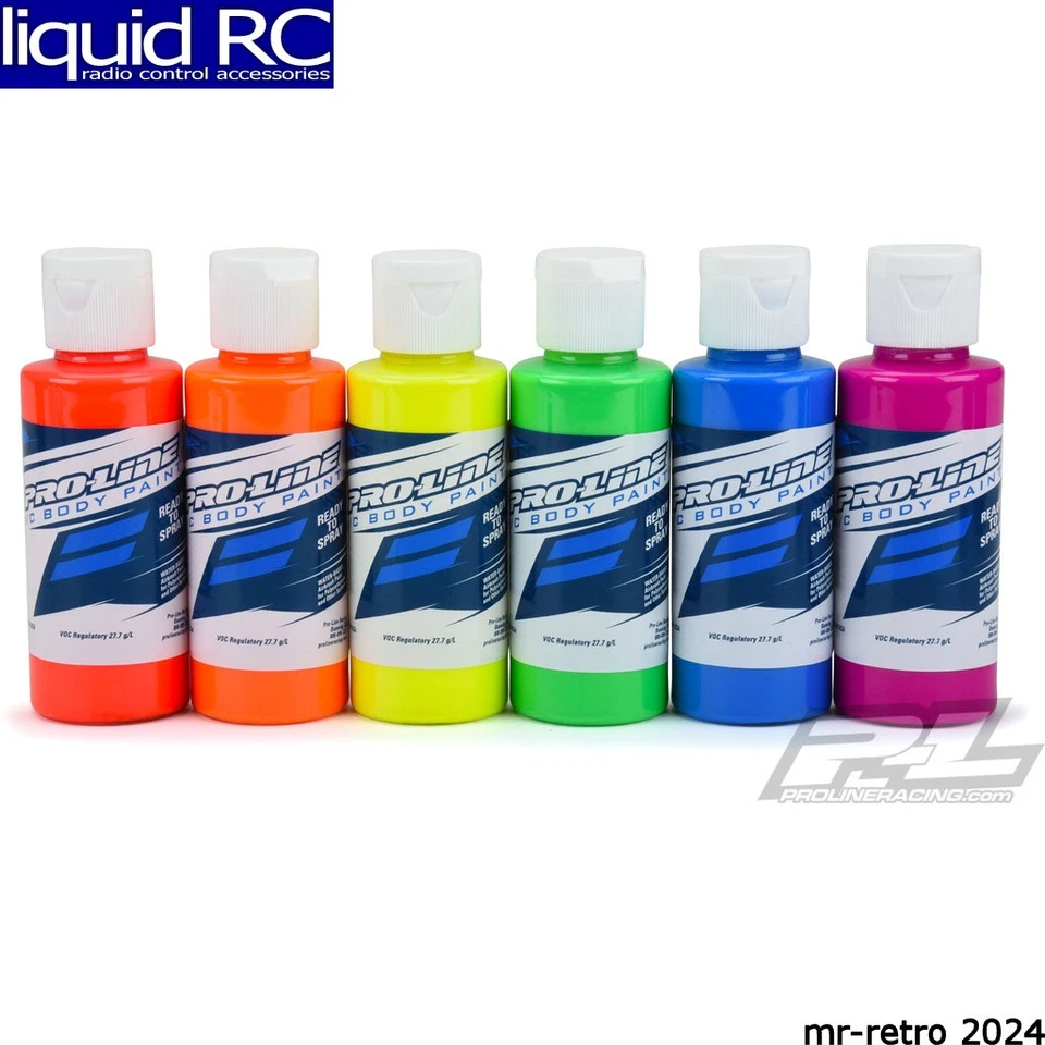 Pro-Line 632303 Fluorescent Colors RC Body Airbrush Paint Set 6 Pack 2oz - Image 1 of 1
