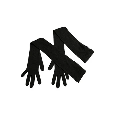 DOLCE & GABBANA Cashmere & Wool Knit Long Opera Gloves in Dark Gray Size M - Image 1 of 4