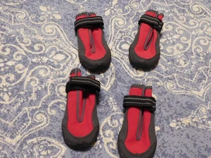 TOP PAW DOG SHOES, Size Medium, Red and Black, Rubber bottoms - Bild 1 von 7