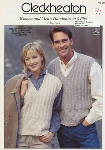 Cleckheaton Strickanleitung 260 Damen und Herren Handstrick in 8-fädig 2 Designs - Bild 1 von 4