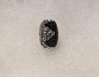 Nuevo Pandora Triángulos Blanco y Negro Estrás Cuentas - ¡¡HERMOSO!!! Foto 1 de 3