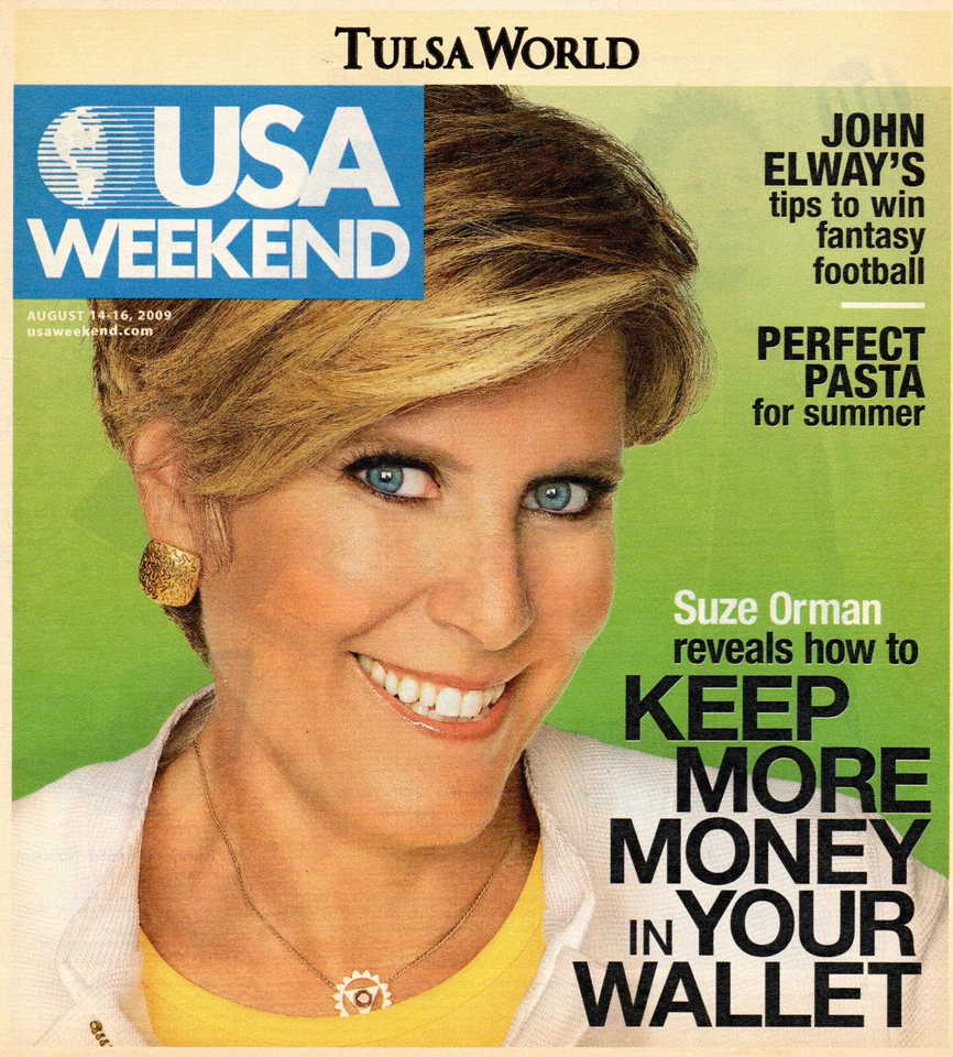 USA WEEKEND August 14-16 2009 Suze Orman John Elway Pasta Recipes for Summer - Image 1 of 1