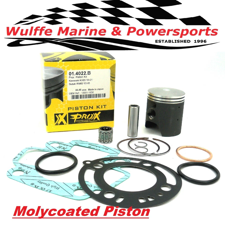 Top End Rebuild Piston Kit Kawasaki KX65 00-19 Std 44.50mm Gaskets Pin Bearing - Image 1 of 1