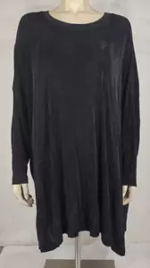 Vikki Vi black long sleeve tunic blouse Womens OS One Size - Picture 1 of 8