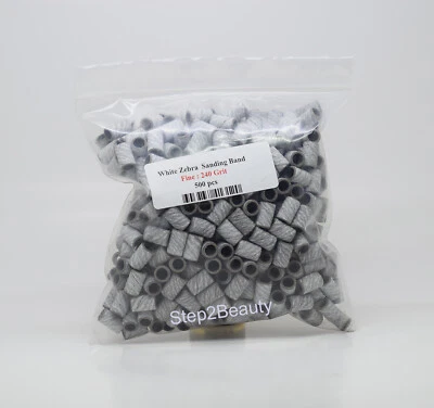 Medicool Zebra Sanding Band 1/4in. Diameter - 240 grit - WHITE FINE 500 Counts