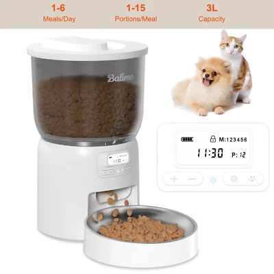 3L Automatischer Futterspender Futterautomat Pet Feeder mit Timer Katze & Hunde - Bild 1 von 4