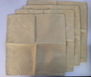 4 Colchonetas Acolchadas Lenox Amarillo Casa Rural 20" x 20" Hecho en España - Imagen 1 de 4