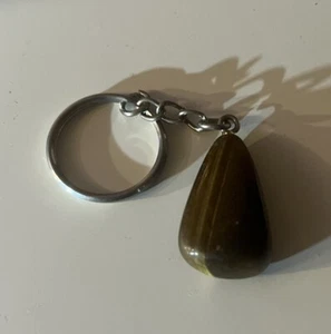 Edelstein Schlüsselanhänger mit Schlüsselring  Naturstein Mineralien Braun Glanz - Bild 1 von 3