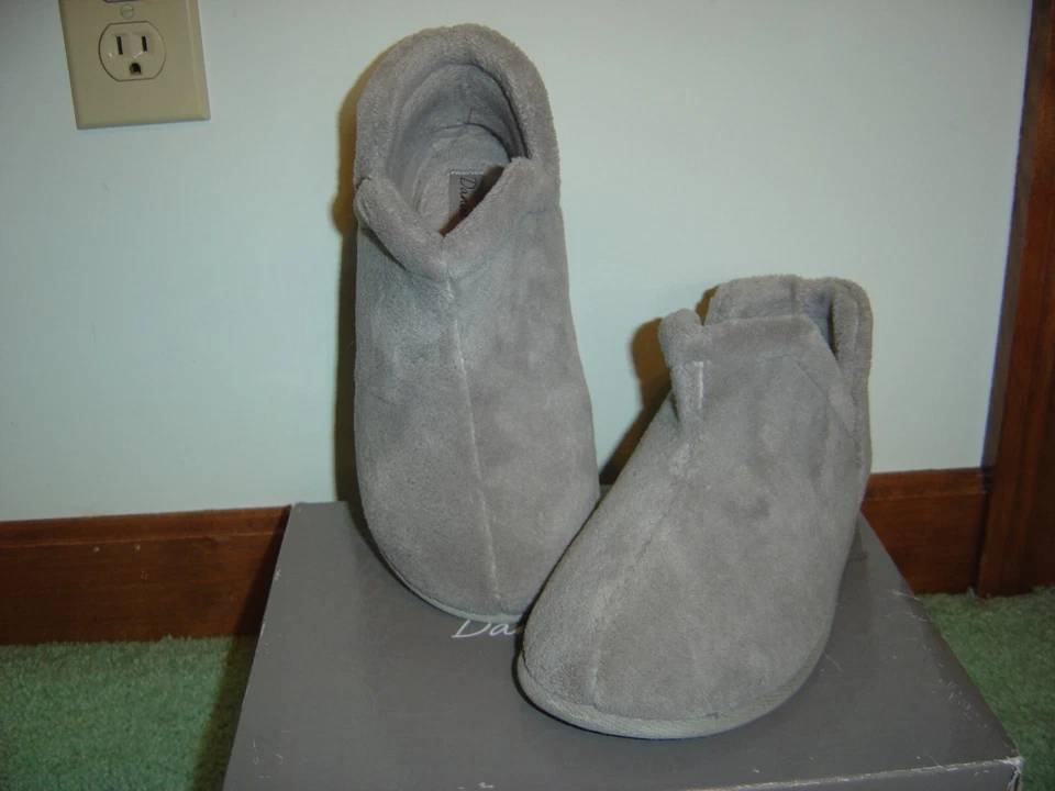 Daniel Verde Gris Vellón Sherpa Forrado Antideslizante Suela de Goma Zapatillas $15 Foto 1 de 4