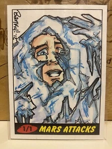 Topps Mars Attacks~ Artist Sketch Card Vanessa "Banky" Farano - Picture 1 of 2