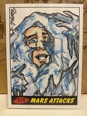 Topps Mars Attacks~ Artist Sketch Card  Vanessa "Banky" Farano - Image 1 of 2