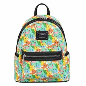 Mini Mochila Loungefly Pokémon Multipersonaje AOP 26 cm - Licencia Oficial - Imagen 1 de 4