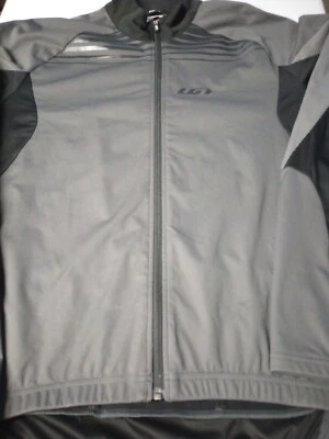 Chaqueta cortavientos Louis Garneau para hombre XL gris negra cremallera completa mangas largas Foto 1 de 4