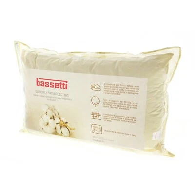 Guanciale Bassetti Natural Cotton Cuscino made in italy puro cotone 50x80 cm - Immagine 1 di 4