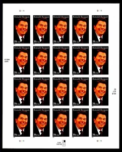 EE. UU. #3897 RONALD REAGAN PANEL DE 20 - OGNH - EN MUY BUEN ESTADO - CV $20,75 (E#723) - Imagen 1 de 1